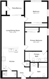 2B two bedroom two bathroom 2B two bedroom two bathroom at Alpine Vista, Colorado Springs, Colorado